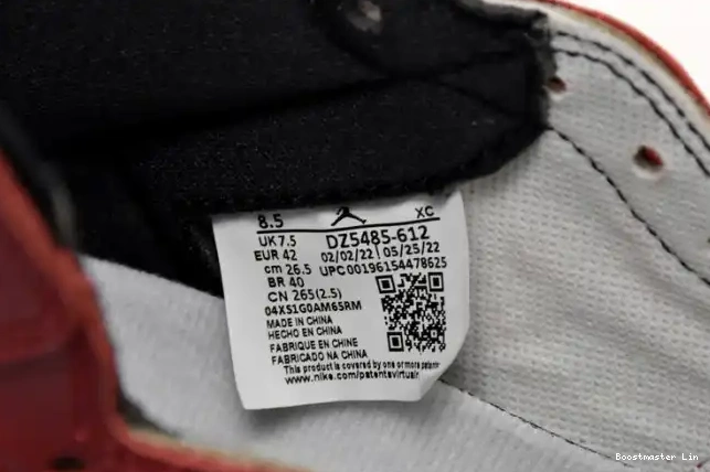 Boostmaster lin OG Jordan Found Chicago and DZ5485-612 High Lost 1 Retro 0514
